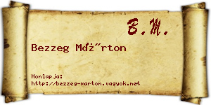 Bezzeg Márton névjegykártya